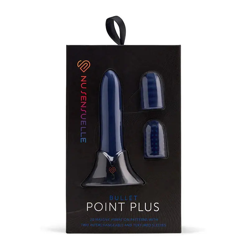 Nu Sensuelle Point Plus Bullet with Textured Sleeves Rechargeable Bullet - Stimulators