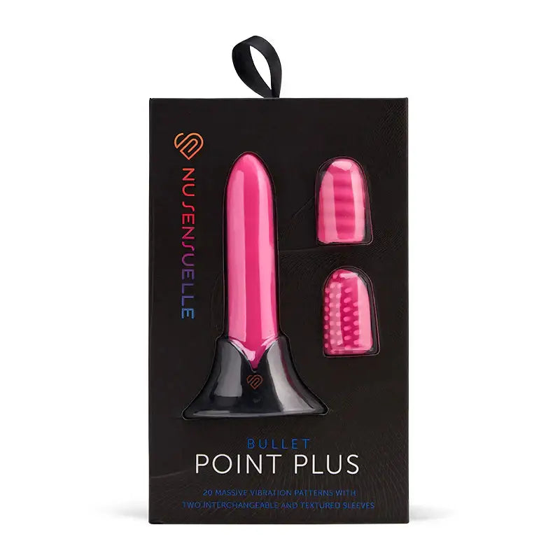 Nu Sensuelle Point Plus Bullet with Textured Sleeves Rechargeable Bullet - Stimulators