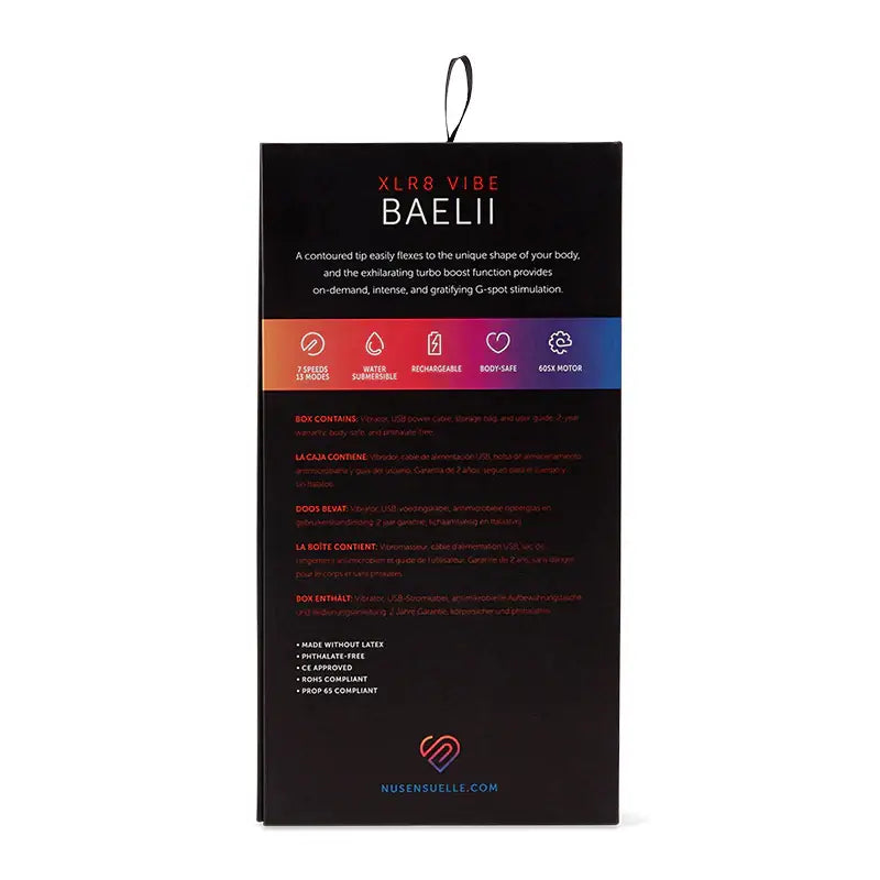 Nu Sensuelle XLR8 Vibe Baelii - Plain Vibrator