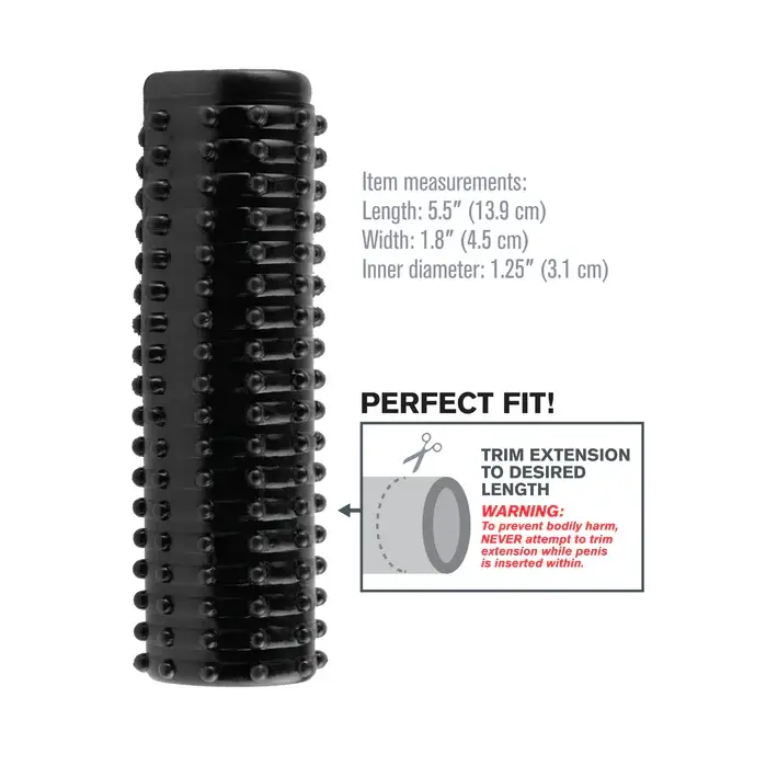 Pipedream Fantasy X-tensions Magic Pleasure Sleeve - Black - Penis Extenders