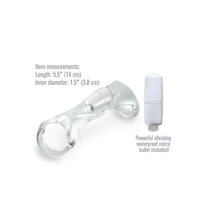 Pipedream Fantasy X-tensions Vibrating Cock Sling - Clear - Penis Extenders