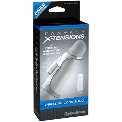 Pipedream Fantasy X-tensions Vibrating Cock Sling - Clear - Penis Extenders