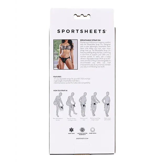 Saffron Breathable Mesh Strap-On - Black - Strap Ons