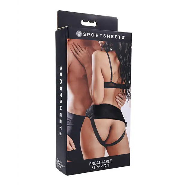 Saffron Breathable Mesh Strap-On - Black - Strap Ons