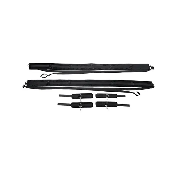 Saffron No Matter Where Adjustable Bondage Restraint System - Black - Bondage Blindfolds & Restraints