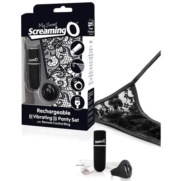 Screaming O My Secret Charged Remote Control Panty Vibe - Black - Wearable Vibrator