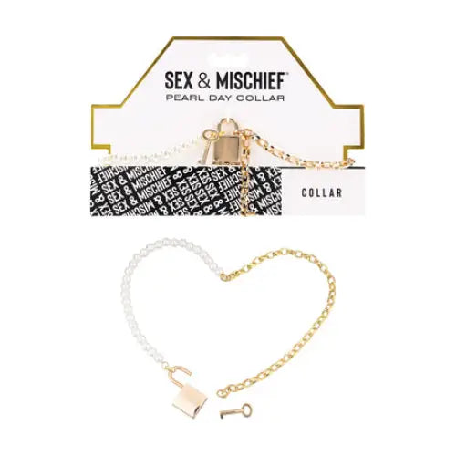 Sex & Mischief Pearl Day Collar - Bondage Blindfolds & Restraints