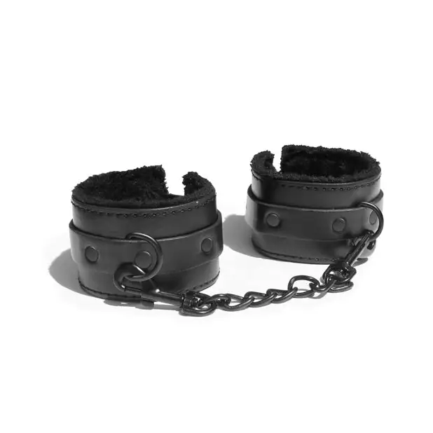 Sex & Mischief Shadow Fur Handcuffs - Cuffs