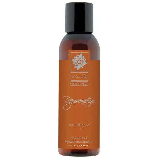Sliquid Balance Naturally-Derived Massage Oils - Bottle of Orange Liquid