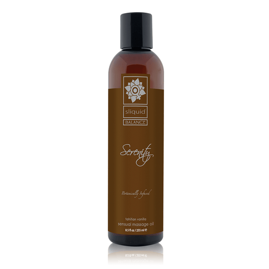 Sliquid Massage and Body Products Sliquid Organics Balance Massage Oil Serenity (French Vanilla) 8.5oz at the Haus of Shag