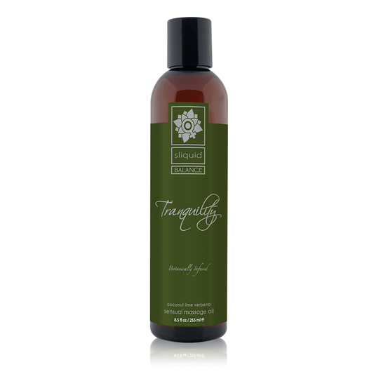 Sliquid Massage and Body Products Sliquid Organics Balance Massage Oil Tranquility (Coconut Lime) 8.5oz at the Haus of Shag