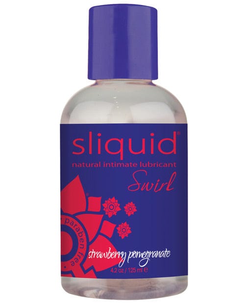 Sliquid Water Based Lubricant 4.2 oz. / Strawberry Pomegranate Sliquid Swirld Water Based Sugar Derivative-Free Flavored Lubricants at the Haus of Shag