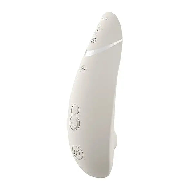 Womanizer Premium 2 white body massager with intensity levels and pleasure air technology