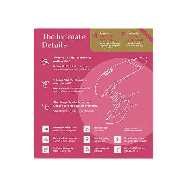 Womanizer PREMIUM 2 with pleasure air technology for ultimate hands and feet gel gels