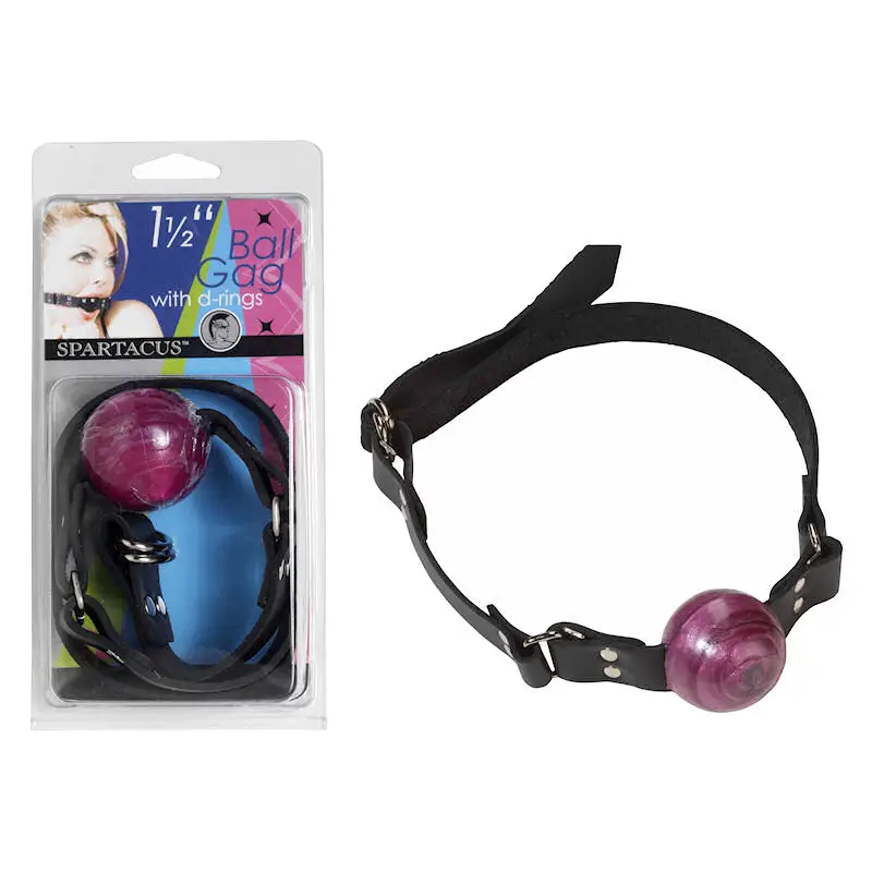 1 1/2 In Purple Ball Gag W/ Buckle - Ball Gag