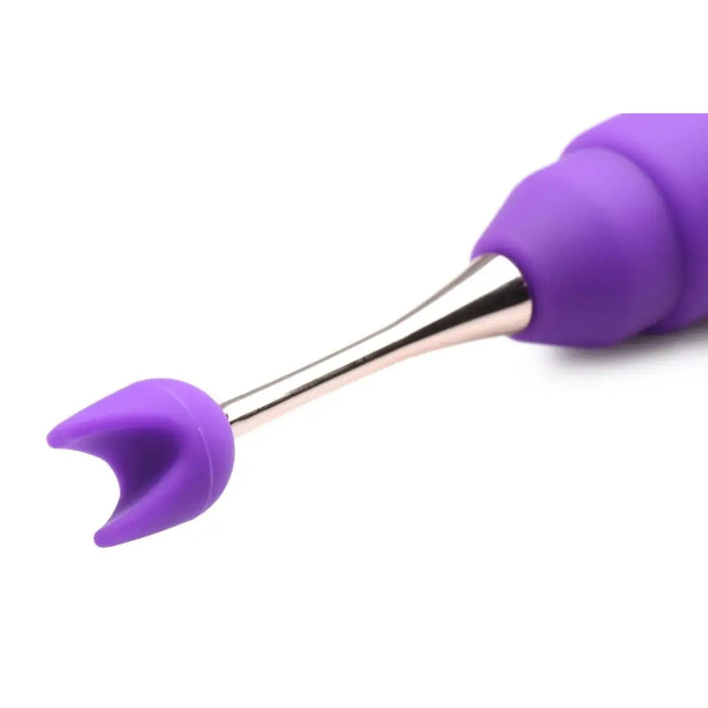 inmi Vibrator Purple 10x En Pointe Silicone Pinpoint Teaser With Attachments at the Haus of Shag