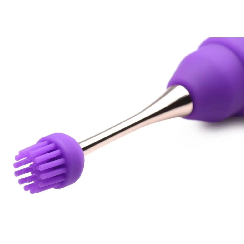 inmi Vibrator Purple 10x En Pointe Silicone Pinpoint Teaser With Attachments at the Haus of Shag