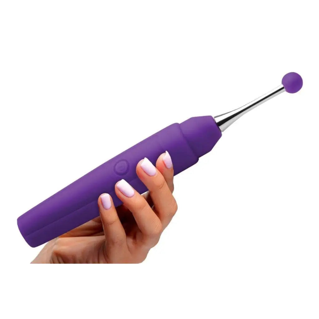 inmi Vibrator Purple 10x En Pointe Silicone Pinpoint Teaser With Attachments at the Haus of Shag