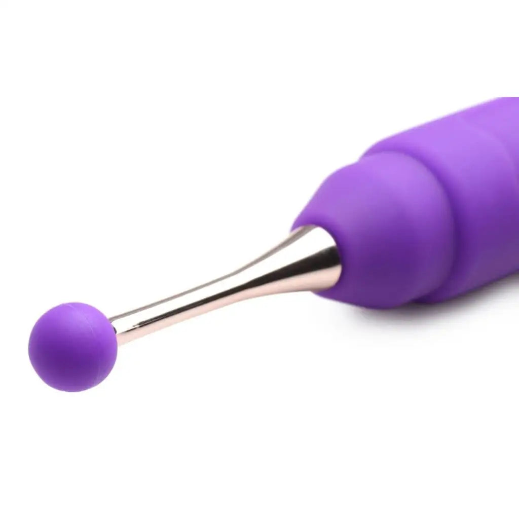 inmi Vibrator Purple 10x En Pointe Silicone Pinpoint Teaser With Attachments at the Haus of Shag