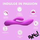 10x Flexible Silicone Rabbit Vibrator with rabbit arm, ideal with water based lubricants