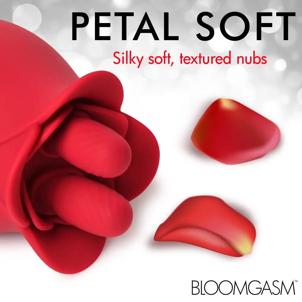 10x Fondle Massaging Rose Silicone Clit Stimulator - Red - Stimulators