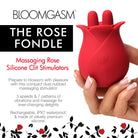 10x Fondle Massaging Rose Silicone Clit Stimulator - Red - Stimulators