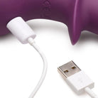 USB charging cable for 10x G-spot silicone vibrator with flanged base