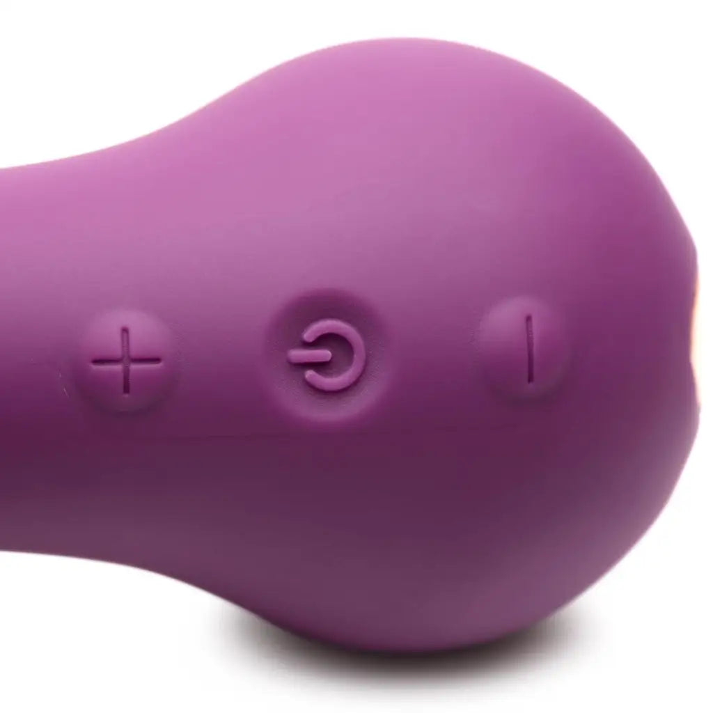 10x G-Spot Silicone Vibrator with Control Buttons and Flanged Base for Enhanced Pleasure