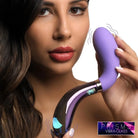 Prisms Vibrator 10x Pari Dual Ended Wavy Silicone And Glass Vibrator at the Haus of Shag