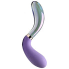 Prisms Vibrator 10x Pari Dual Ended Wavy Silicone And Glass Vibrator at the Haus of Shag