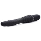 Master Series Vibrator Black 10x Silicone Vibrating And Thrusting Dildo at the Haus of Shag