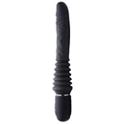 Master Series Vibrator Black 10x Silicone Vibrating And Thrusting Dildo at the Haus of Shag