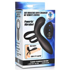 10x Silicone Vibrating Girth Enhancer with Remote Control and Dual Motors for Male Enhancement