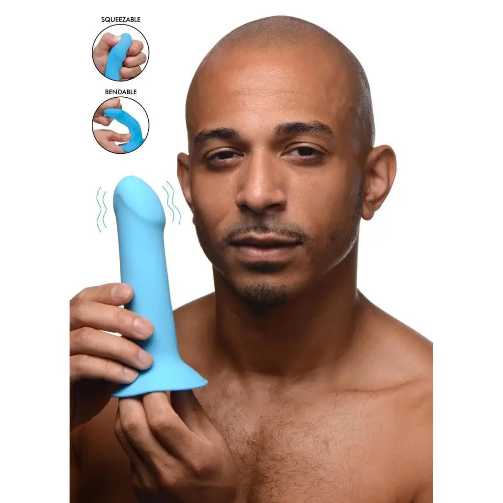 Squeeze-It Vibrator 10x Squeezable Vibrating Dildo at the Haus of Shag