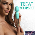 10x Turquoise Dual Ended Silicone And Glass Wand - Wand