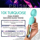 10x Turquoise Dual Ended Silicone And Glass Wand - Wand