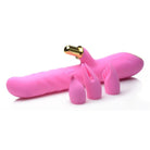 inmi Vibrator 10x Versa-thrust Vibrating And Thrusting Silicone Rabbit With 3 Attachments at the Haus of Shag