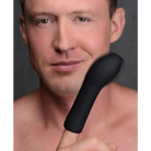 Trinity Vibes Vibrator Black 10x Vibrating Curved Silicone Finger Massager at the Haus of Shag