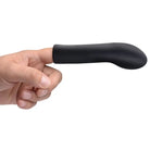 Trinity Vibes Vibrator Black 10x Vibrating Curved Silicone Finger Massager at the Haus of Shag