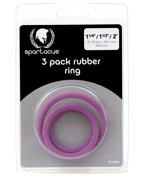 Spartacus Rubber Cock Ring (Set of 3)