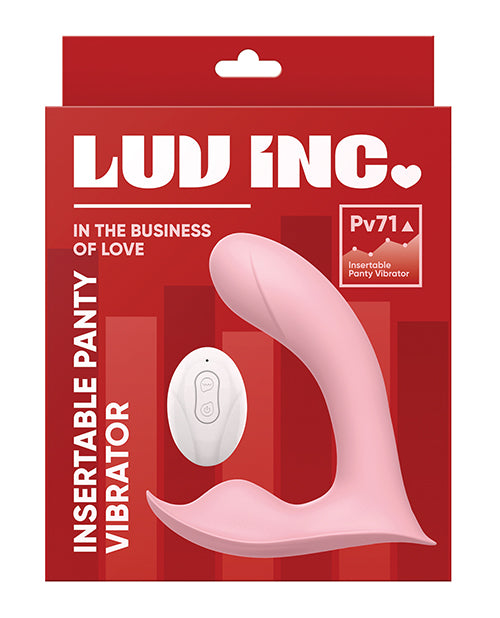 Luv Inc Pv71 Insertable Panty Vibrator Rechargeable Remote-Controlled Silicone Wearable Dual Stimulator