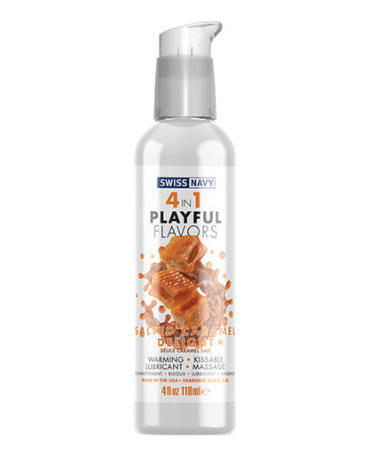 Swiss Navy 4 in 1 Playful Flavors Salted Caramel Delight 1 oz.