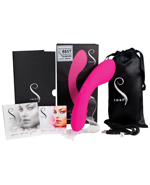 Swan Massage Wand Rechargeable, Waterproof. 2 Motors and 7 functions.