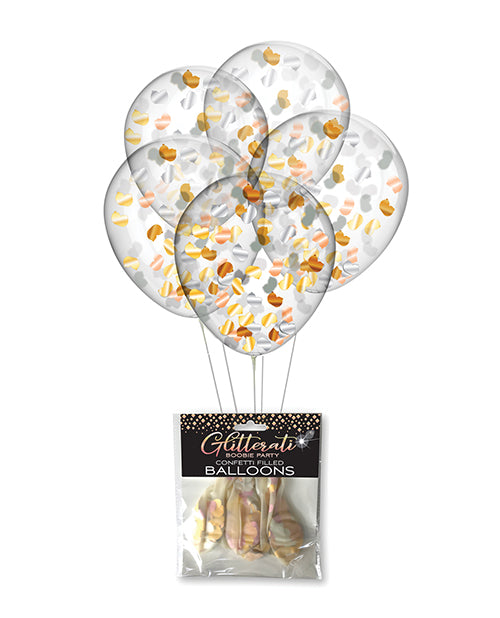 Glitterati Boobie Party Confetti Balloons 5-Pack