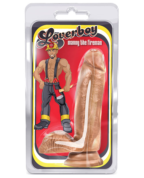 Blush Loverboy Manny The Fireman Realistic 7 in. Dildo with Balls & Suction Cup Tan
