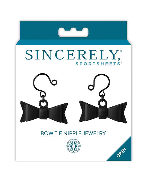 Sincerely, Sportsheets Bow Tie Nipple Jewelry Black