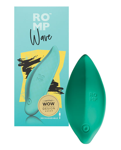 ROMP Wave Green Rechargeable Silicone Lay-On Vibrator