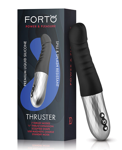 Forto Thruster Rechargeable Silicone Thrusting G-Spot Vibrator Black