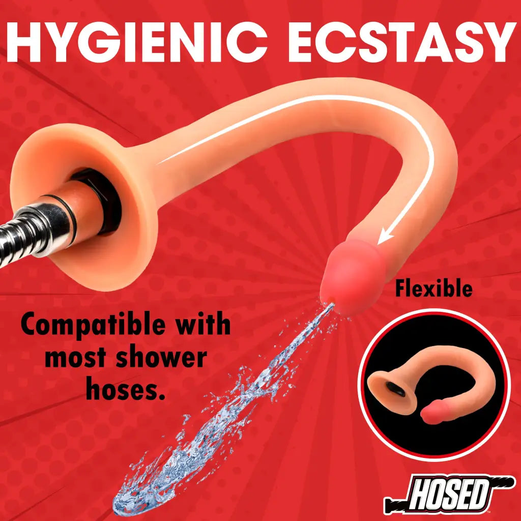 12’’ Slim Silicone Enema Hose - Huge