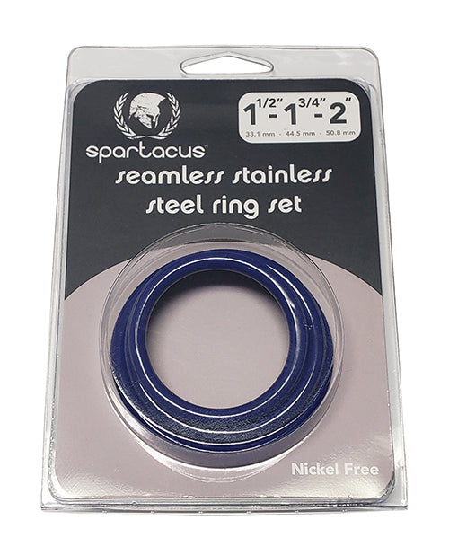Blue Stainless Steel C-ring Set - 1.5 1.75" 2" "